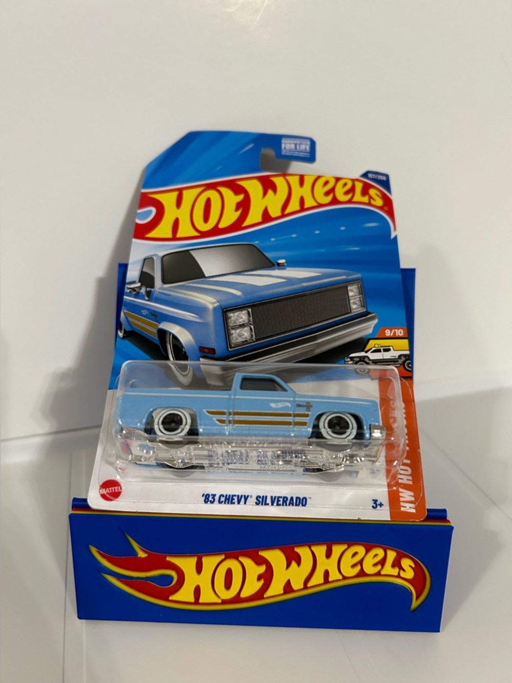 Hot Wheels 83 Chevy Silverado Sky Bkue